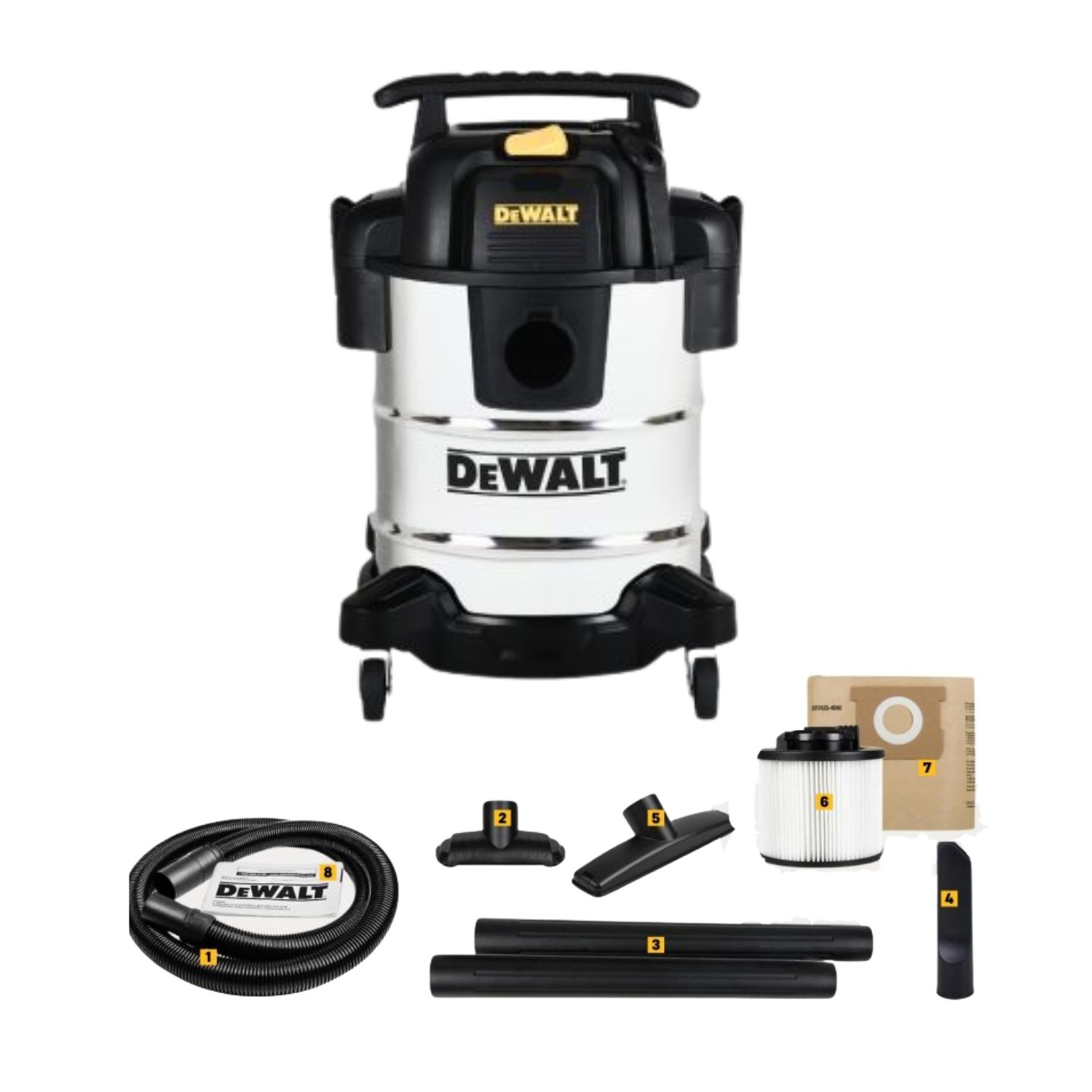 Máy hút bụi Công nghiệp 3 chức năng 25L Dewalt DXV25S 