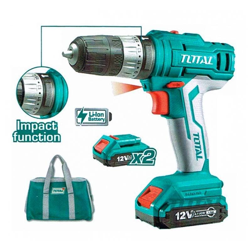 Máy khoan búa dùng pin 12V Total TIDLI1222