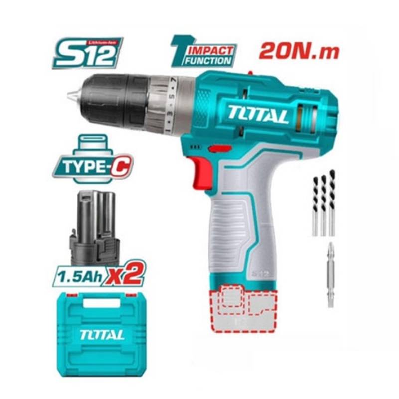 Máy khoan động lực dùng pin 12V Total TIDLI12202