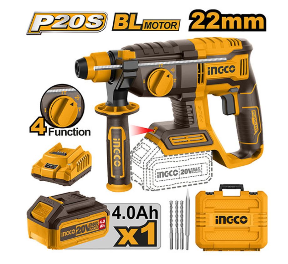 Máy khoan đục dùng pin 20V- 22mm INGCO CRHLI202081
