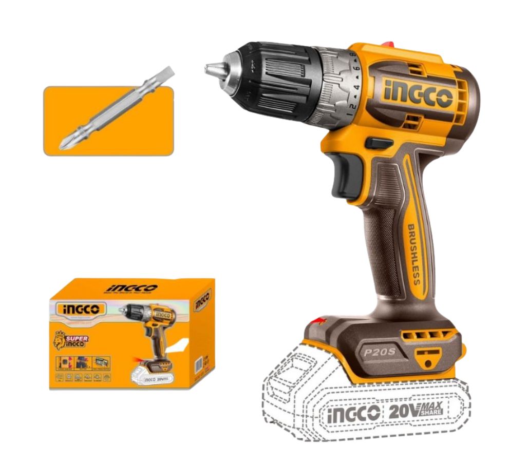 Máy khoan dùng pin 20V- 52Nm (không kèm pin và sạc) INGCO CDLI204531