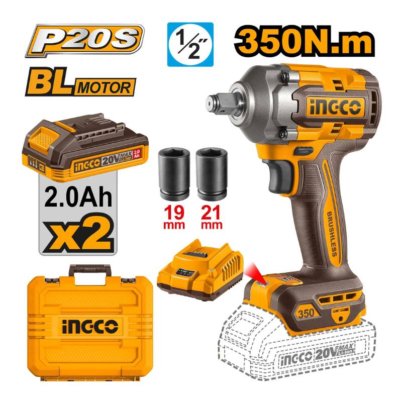 Máy siết bulong dùng pin 20V Ingco CIWLI2035