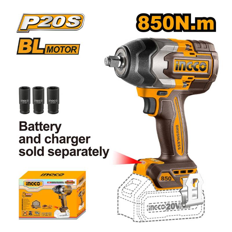 Máy vặn bu lông dùng pin 20V Ingco CIWLI20851