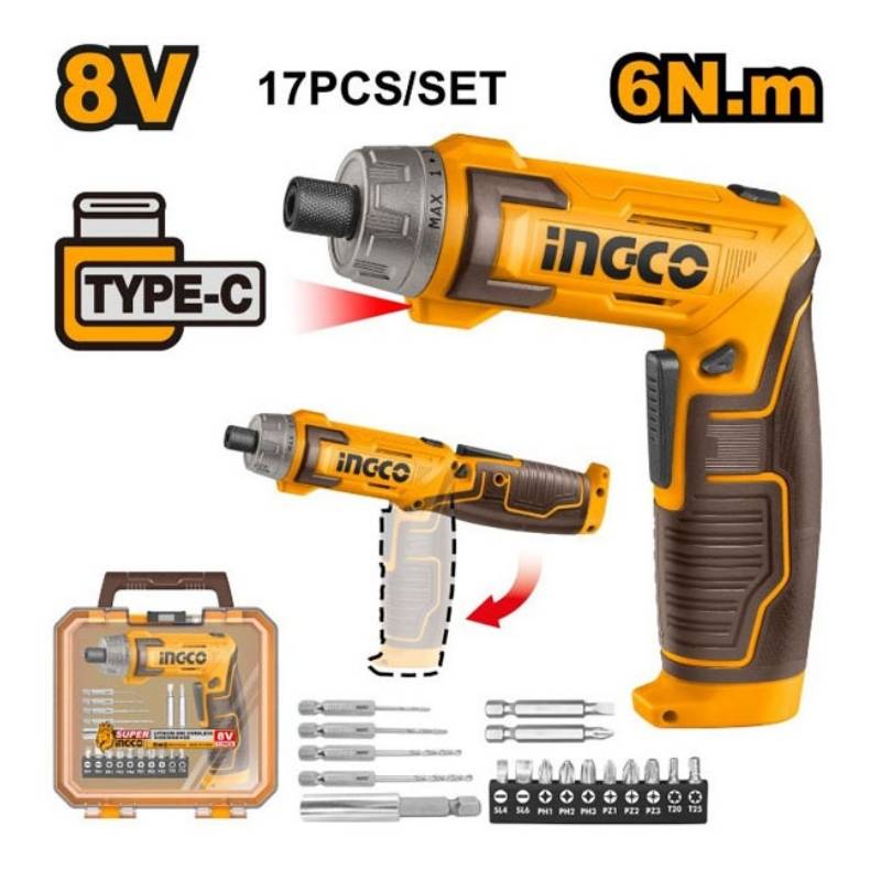 Máy vặn vít mini dùng pin 8V Ingco CSDLI08025