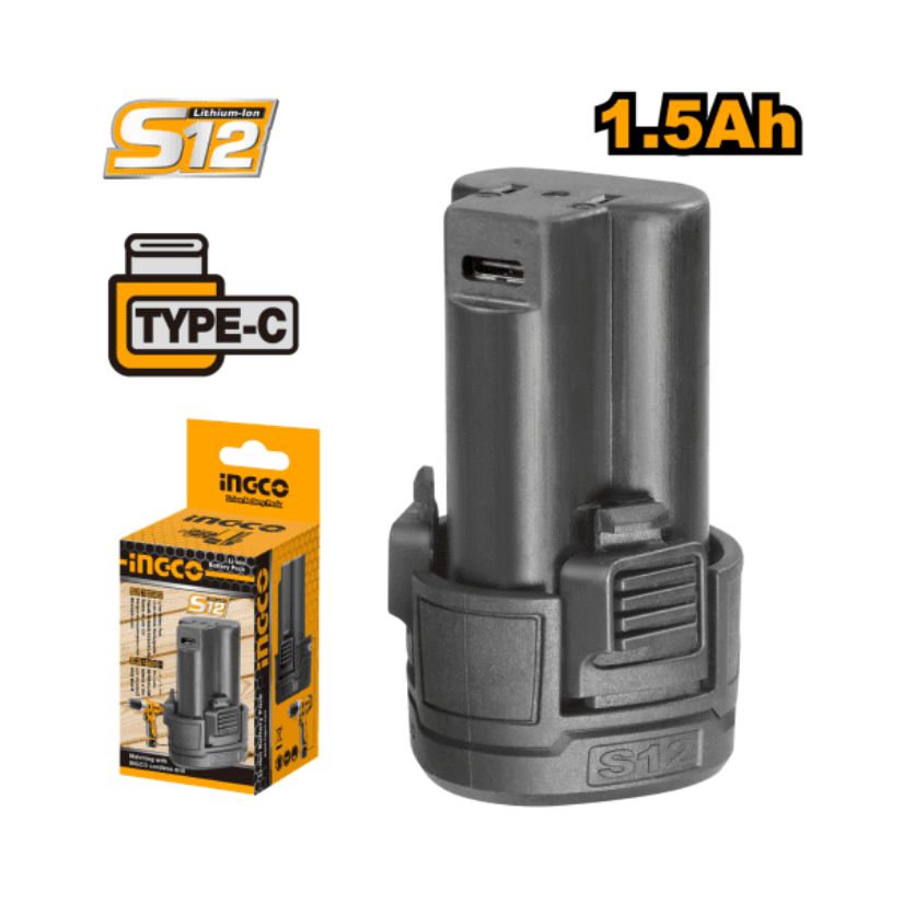 Pin sạc LithiumIon type C 16V/1.5Ah INGCO FBLI12153