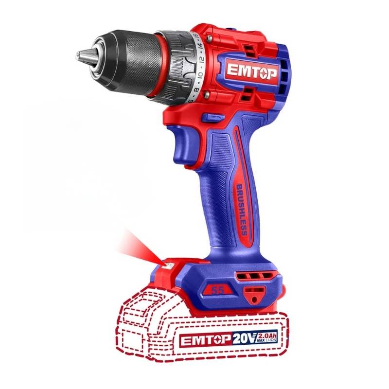 Thân máy khoan PIN  EMTOP ECDL205581 (13mm)