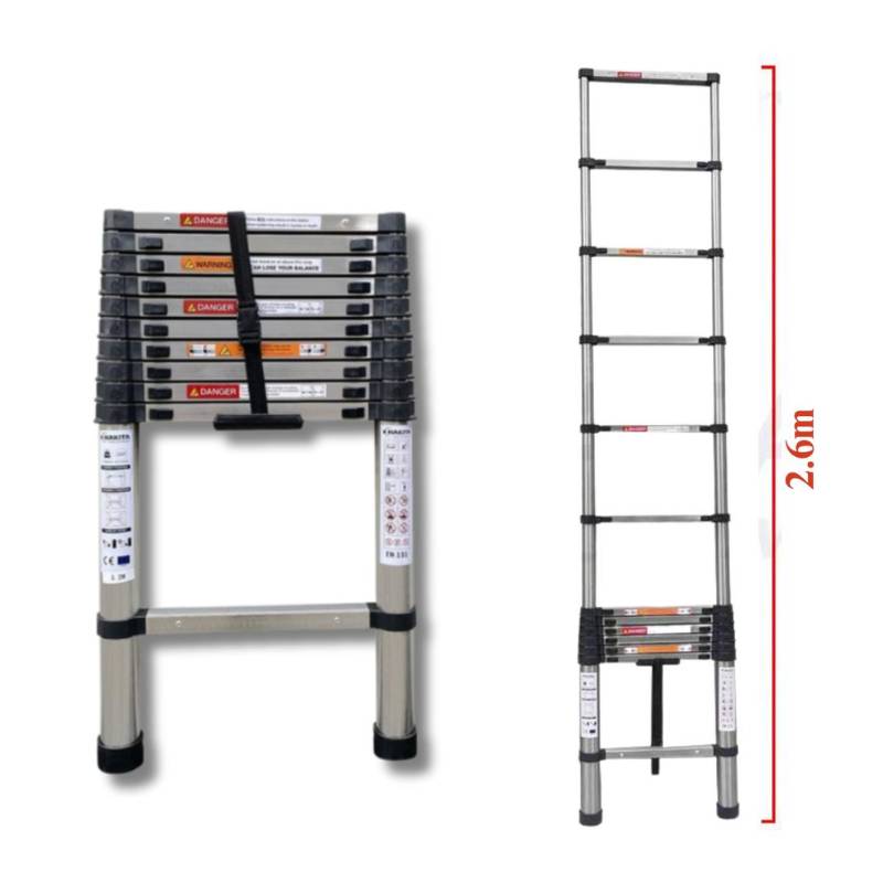 Thang Rút Đơn Inox Nakita TM126 Cao Tối Đa 2.6m